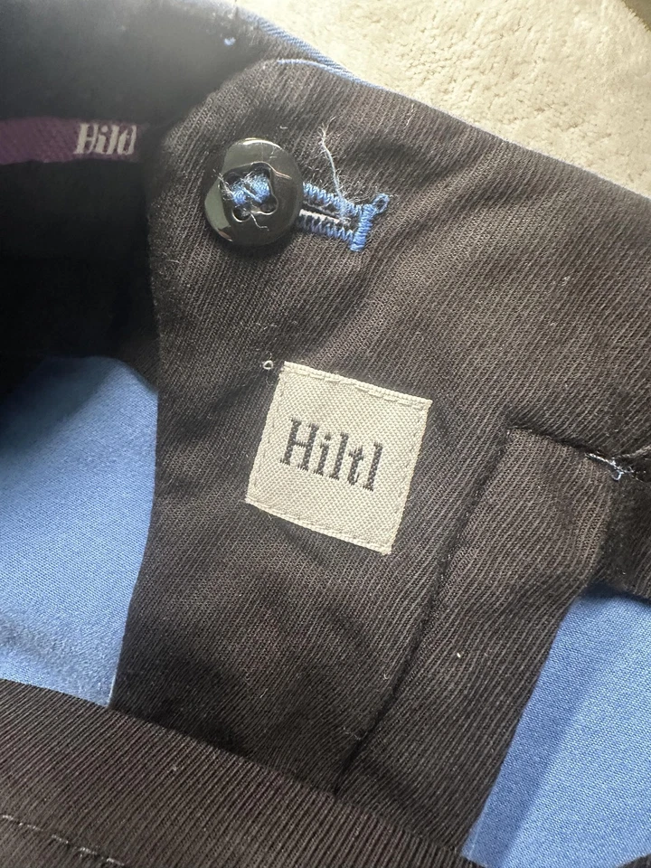 Pantalones Hiltl Para Hombres 34x38 Azul Dayne-So Algodón Vestido Chino Pantalones Rumania Desteñidos Foto 4 de 4