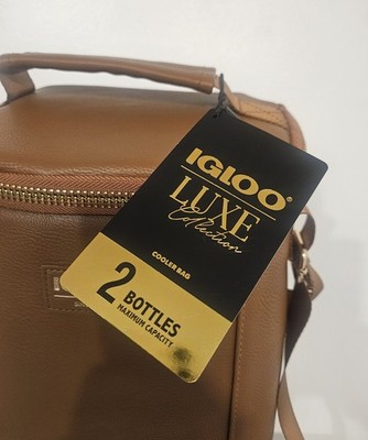Igloo Luxe Collection 2-Bottle Insulated Cooler Tote Bag UV Protection