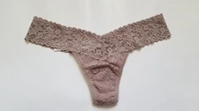 NWOT Hanky Panky Signature Lace Low Rise Thong, Taupe, One Size