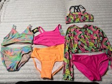 Art Class and Cat Jack 1pc/2pc Swimsuits Girls Size L 10-12 . Set Of 3. New