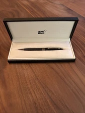 Premium Montblanc Meisterstuck Black Body+Black Clip Black Ink Ballpoint Pen.