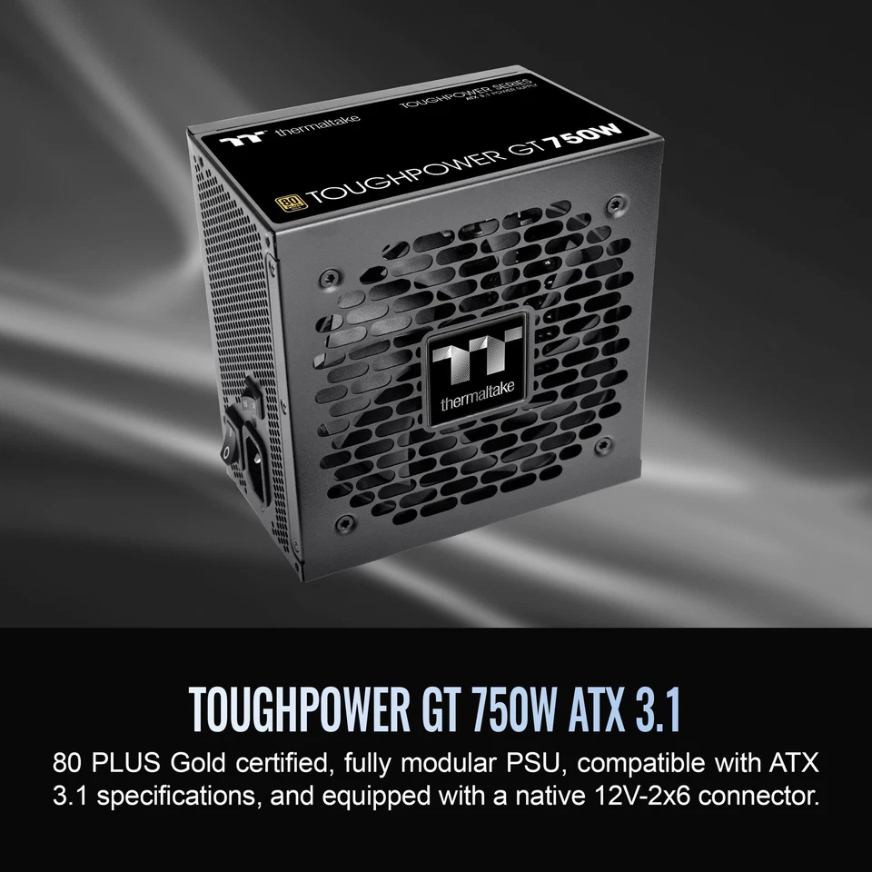 Toughpower GT 750W ATX 3.1 Standard Power Supply; 80 Plus Gold Efficiency; Sm... - Image 2 of 4
