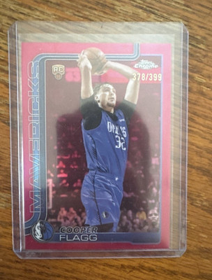 Topps 2025-26 Chrome Magenta Refractor /399 RC Cooper Flagg #251 Mavericks