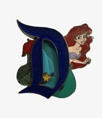 Disney Charming Characters Little Mermaid Ariel ''D'' Pin of The Month LE 