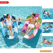 Heavy Duty Adult Pool Floats XL Size with Detachable Caddy - 400 lb Capacity