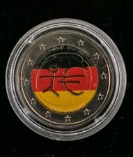 2009 G Germany € 2 Euro UNC Coin Economic & Monetary Union 10 Years - Colored 