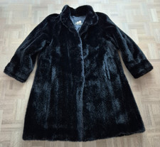 Eleganter Kunstfellmantel  Fake Fur Schwarz Gr.42 Webpelz Pelz