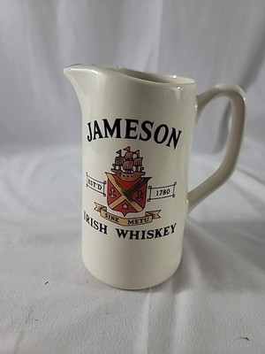 Jameson Irish Whiskey Ceramic  Pitcher Rare Whisky Water Jug Barware - FREE SHIP