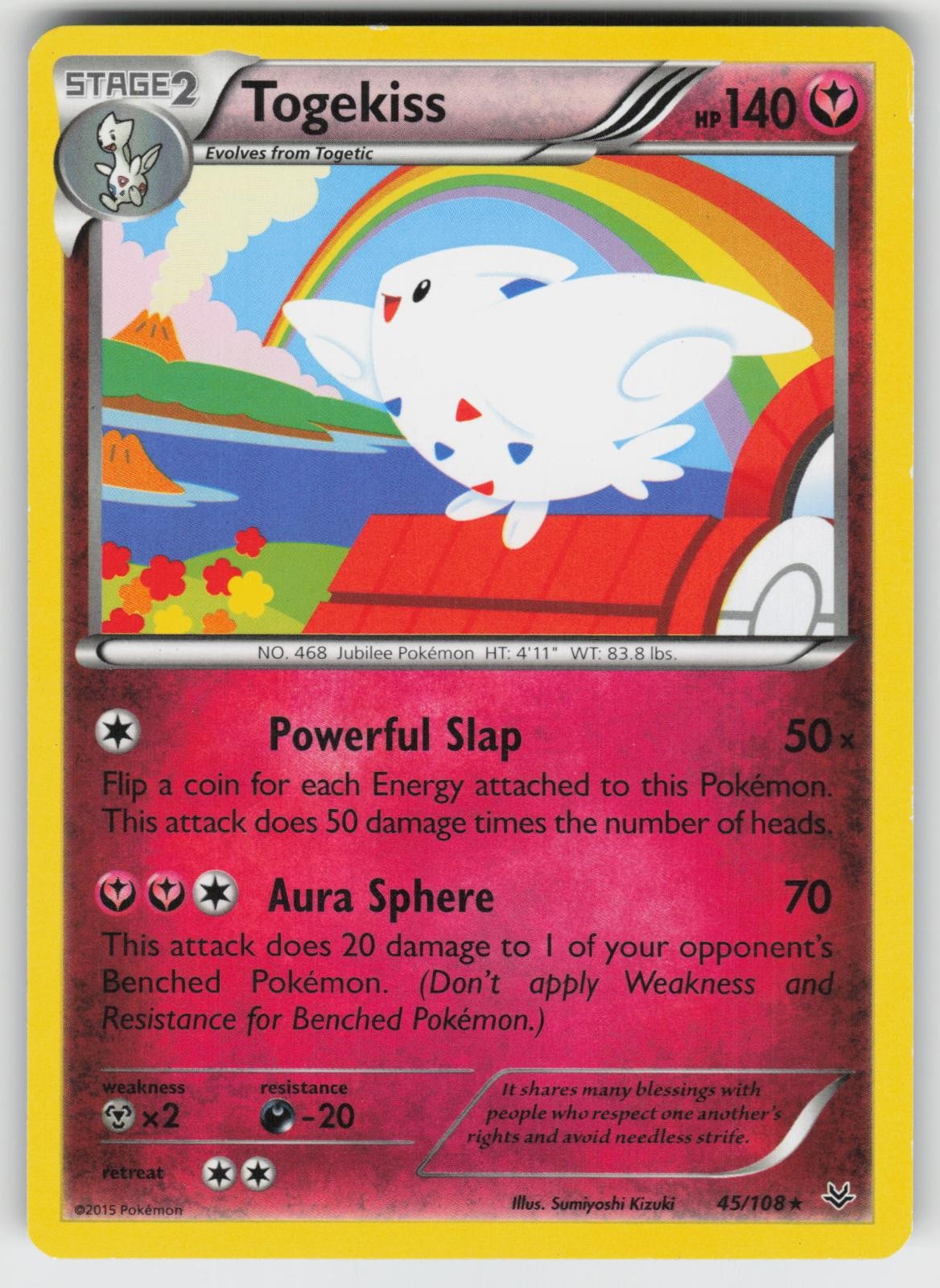 POKEMON TOGEKISS ROARING SKIES #45 RARE LP