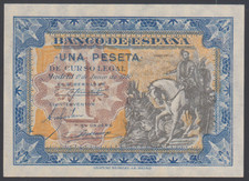 Spain 1 Peseta 01-06-1940 AU  P. 121,  Banknote, Uncirculated