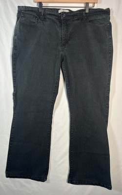 Levis Jeans Womens 24W Short 512 Perfectly Shaping Boot Cut High Rise Black