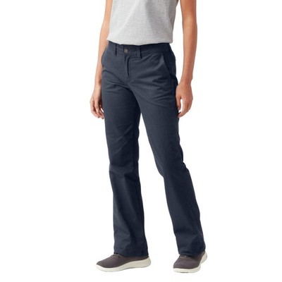 Dickies Women's Slim Bootcut Twill Pants, Rinsed Dark Navy, Size 30 RG