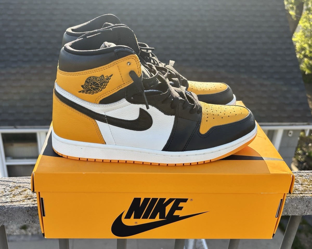 New Nike Air Jordan 1 Retro High OG Taxi Yellow Toe 555088-711 