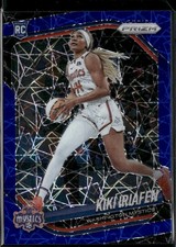2025 Panini Prizm WNBA #72 Kiki Iriafen Blue Velocity Prizms