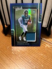 2025 Donruss Optic Threads - Travis Hunter Blue Hyper Prizm Rookie Patch (RC) 