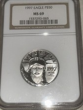 1997 Eagle P$50 MS69 1/2 Ounce Platinum 3250.00 per troy oz