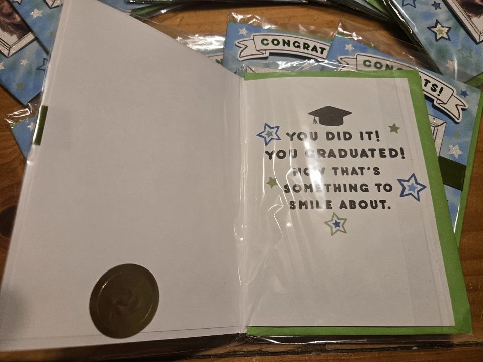 Lote de 16 Tarjetas GRADUACIÓN FELITS con Sobres y Sobres Pegatinas NUEVAS Foto 3 de 3