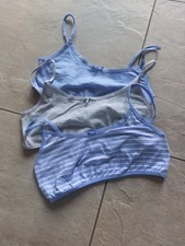 3 x Mädchen Bustier Größe 158/164 - blau/g...