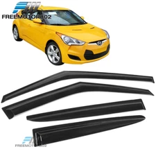 Fits 11-18 Hyundai Veloster Window Visors Rain Sun Guard Acrylic 4PCs