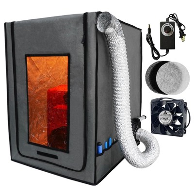 Resin 3D Printer Enclosure with Ventilation Filter, 12V Fan 5000RPM with Spee...