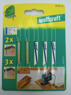 Wolfcraft 2xHCS, 3xBiM Stichsägeblätter holz