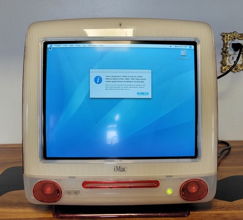 RARE VTG Apple iMac G3 m5521 Ruby Red Computer