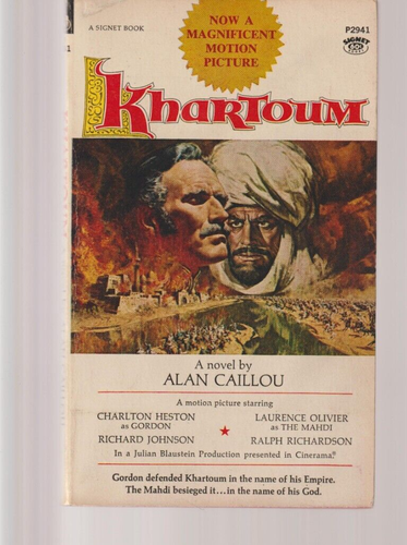 Khartoum p2941 Signet 1966 1st Alan Caillou Movie Tie-in Action ...