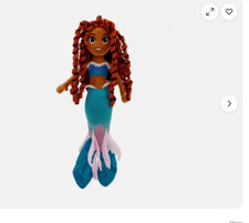 Ariel Live Action The Little Mermaid 18" Stuffed Plush Doll Disney Store Sealed