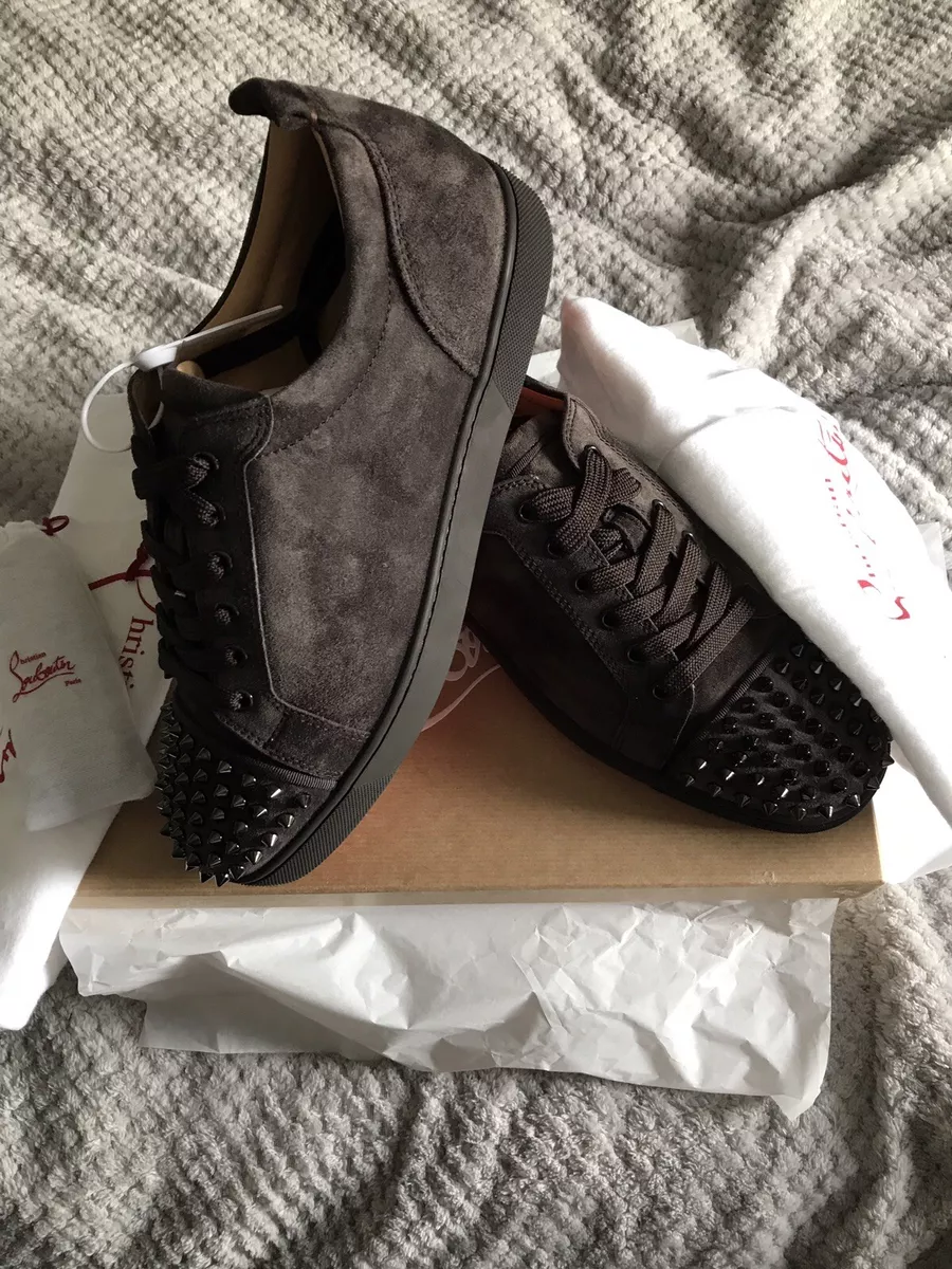 CHRISTIAN LOUBOUTIN: Louis Junior Spikes sneakers in suede with