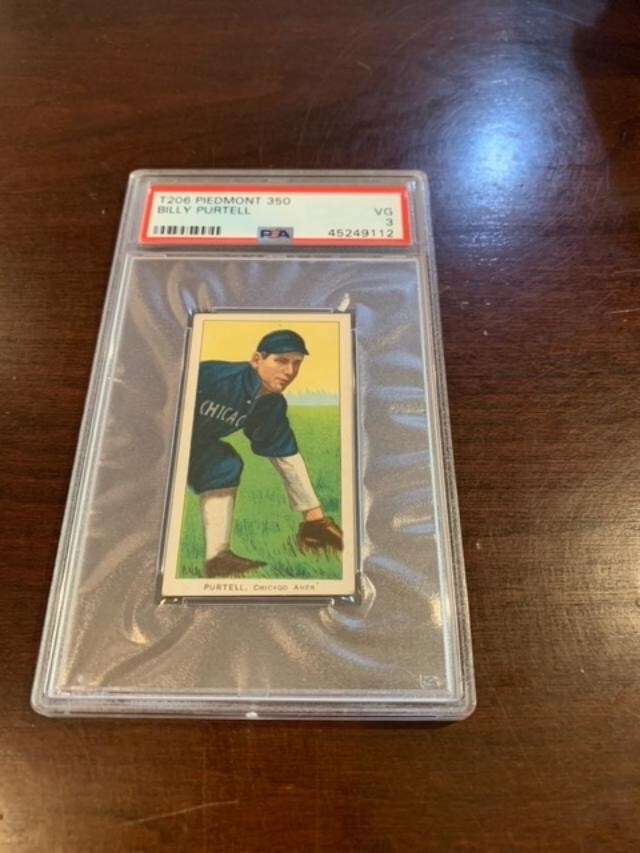 1909-11 T206 PIEDMONT 350 BILLY PURTELL PSA 3