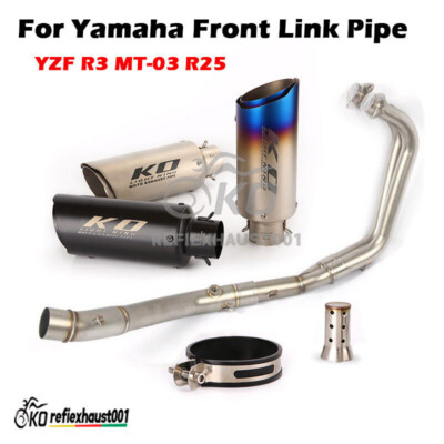 For YAMAHA YZF R3 MT03 R25 Front Connect Pipe Header Pipe DB Killer Exhaust Tube