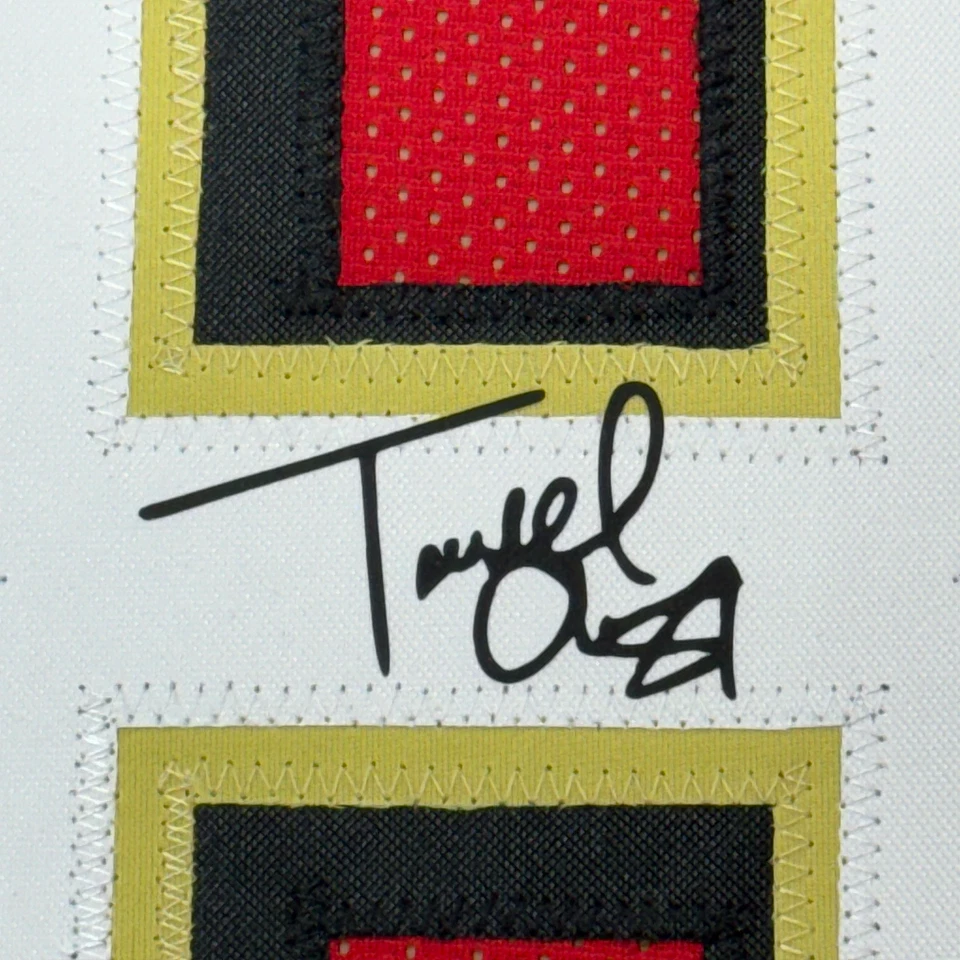 Framed Facsimile Autographed Terrell Owens 35x39 San Francisco Reprint Jersey - Image 2 of 2