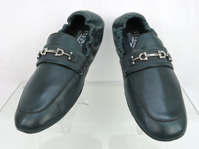FERRAGAMO ASTURE GREEN LEATHER GANCINI BIT MOCCASIN DRIVING LOAFERS US 9 M FERRAGAMO ASTURE GREEN LEATHER GANCINI BIT MOCCASIN DRIVING  main image 4