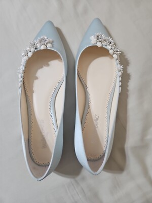 Dusty Blue Blue Flats For Wedding BELLA BELLE BLUE WEDDING FLATS