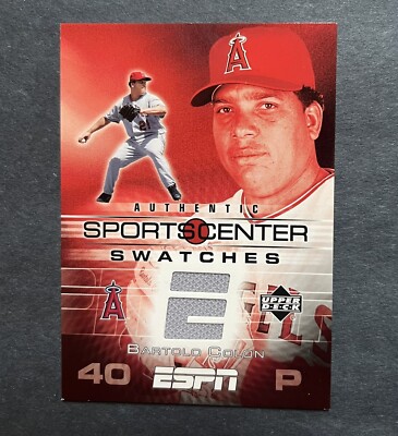 2005 Upper Deck ESPN Sportscenter Swatches Bartolo Colon #GU-BC