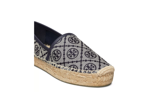 Brandneu TORY BURCH "T" Monogramm Plateau Espadrille Ballerinas Größe 9 - Bild 5 von 7