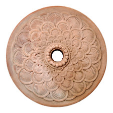 Rosone fontana murale da parete in terracotta muro giardino fontanella terrazzo