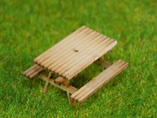 12 picnic tables -00 gauge bench 1:76 model railway pub garden detail wood kit 