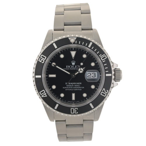 1991 Rolex Submariner Date 16610 Black Dial 40mm Stainless Steel Men's Watch - Picture 1 of 16