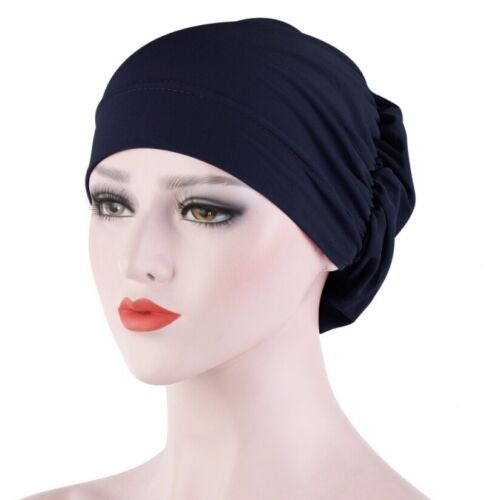 Muslim Hijab Cotton Stretchy Hat Turban Head Wrap Women Chemo Bandana Scarf Cap - Picture 13 of 16