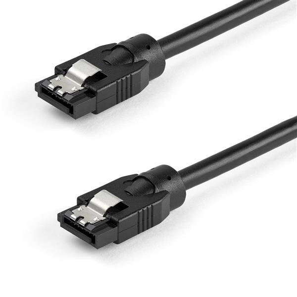 Startech - Cables 0.3 M ROUND SATA CABLE - 6GBS SATA CORD - LATCHING CONNECTORS