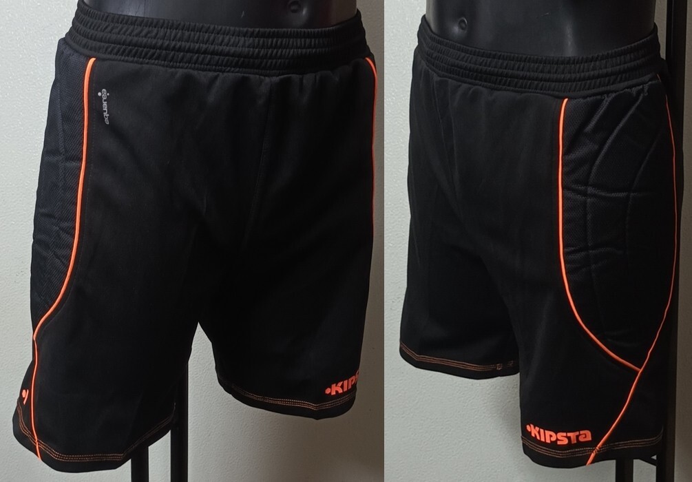 PANTALONE PORTIERE KIPSTA CORTO 40 12 ANNI NERO ARANCIO