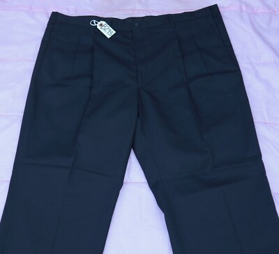 HENRY SEGAL BLACK Pants For MEN SIZE - W50 X L35- UN-HEMMED. TAG NO. B295