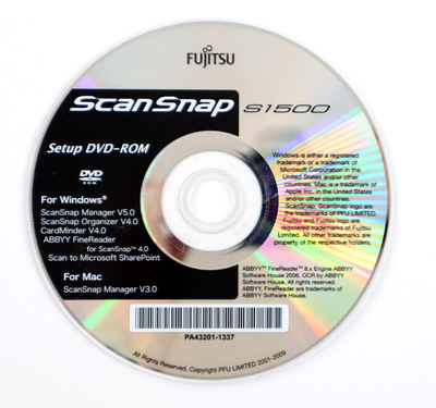 Fujitsu ScanSnap S1500 Setup Install DVD Driver APP Software - Mac Windows  | eBay