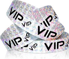 500 Pack VIP Plastic Wristbands Party Wristbands for Events VIP Custom Wristband