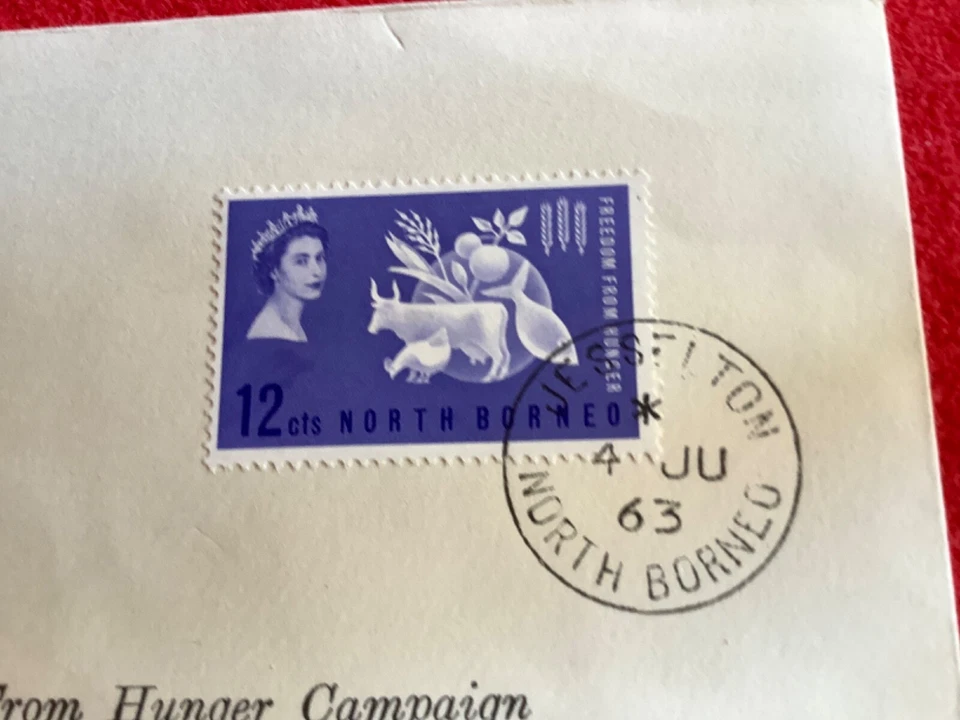 1963 - North Borneo - Freedom From Hunger First Day Cover Rare - Image 2 of 4