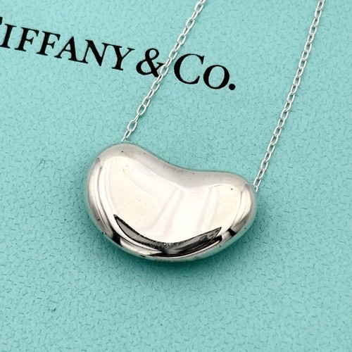 Tiffany & Co Bean 20mm Necklace Pendant Only Sterling Silver SV925 Elsa Peretti