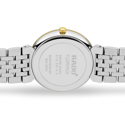 Rado Florence Classic Diamonds Stainless Steel Black Dial Men's