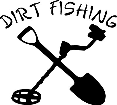 Metal Detecting Dirt Fishing Custom Vinyl Decal Sticker ...