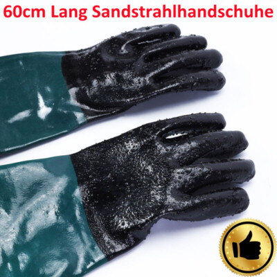 Sandstrahlhandschuhe 60 cm Lang Handschuhe Sandstrahlen für Sandstrahlkabine DHL